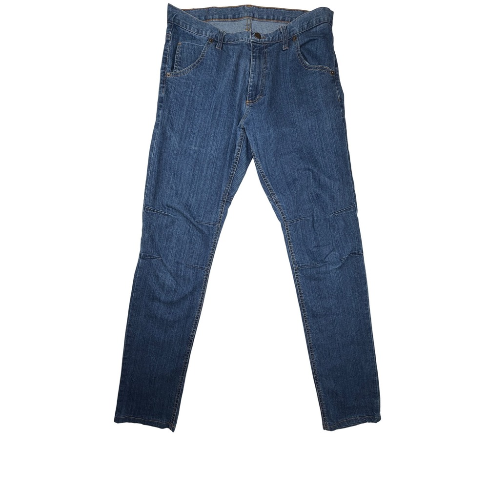 Dearborn Commuter Jeans Mens 31x33 Blue Stretch Tapered Cycling Made in USA
